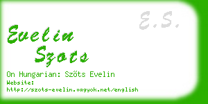 evelin szots business card